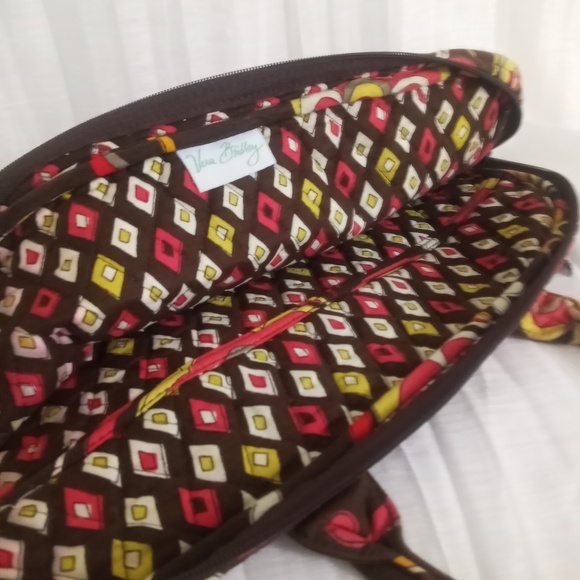 Vera Bradley Laptop Case Briefcase Paisley Pockets Zip Around Quilted Tablet - Picture 4 of 6